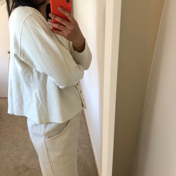 Vintage Button Front Thermal Cardigan Sweater - Picture 7 of 8